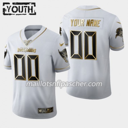 Maillot Tampa Bay Buccaneers Custom Nike Blanc Golden Edition 100th - Enfant